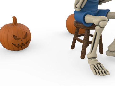 Scheletro del conducente Halloween modello STL spettrale elegante stampa 3D Modello di stampa 3D