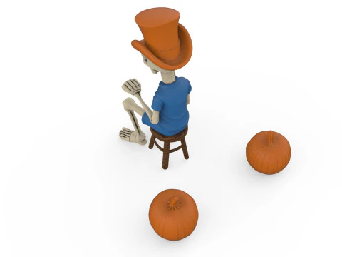 Scheletro del conducente Halloween modello STL spettrale elegante stampa 3D Modello di stampa 3D