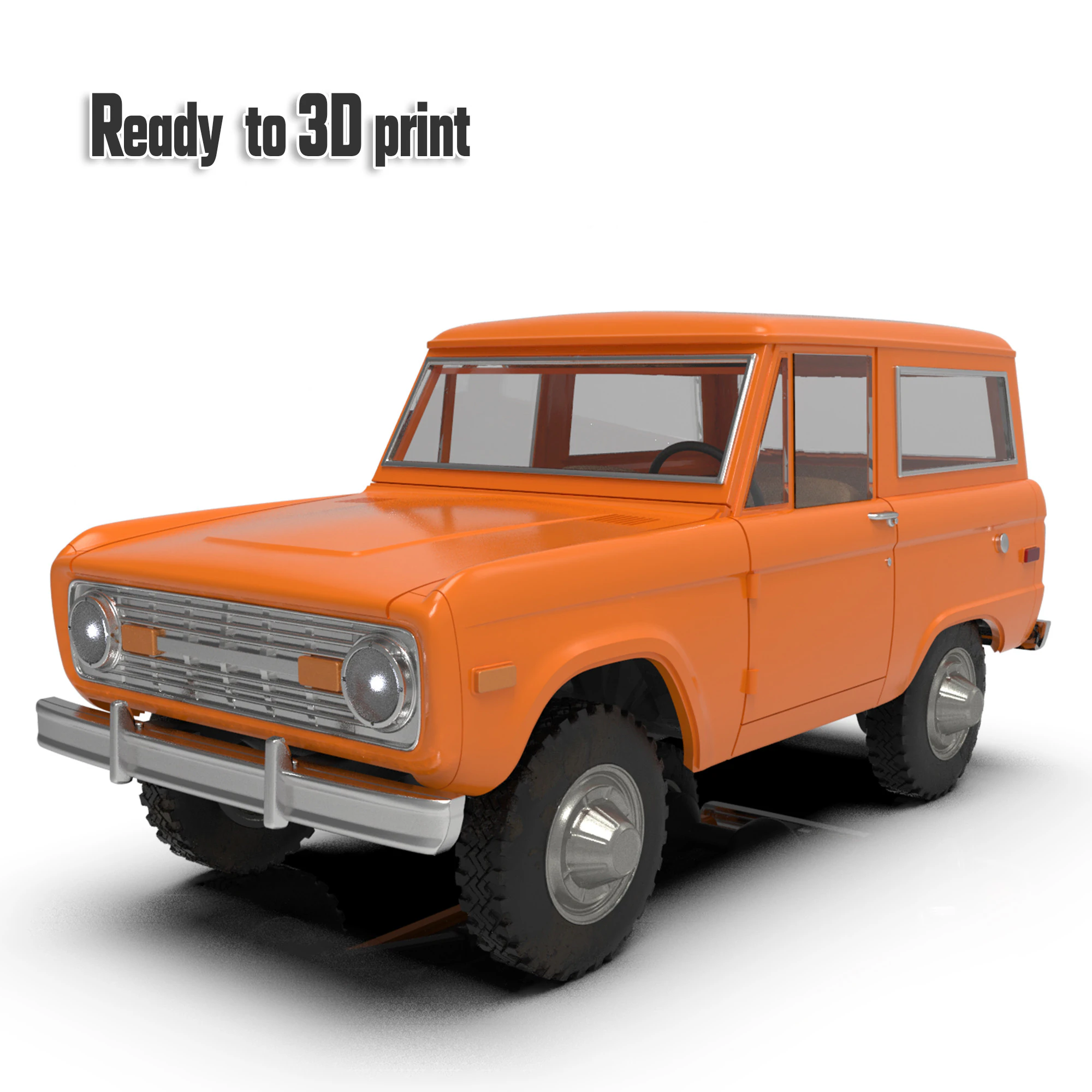 SUV 1975 Classic car Vintage Offroader Wagon STL 3D Print Model .c4d .max .obj .3ds .fbx .stl .blend 