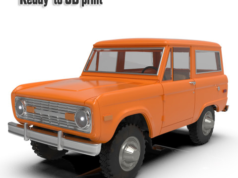 Внедорожник 1975 года Классический автомобиль Vintage Offroader Wagon STL 3D Принт Модель
