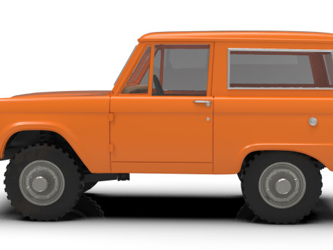 SUV 1975 Voiture classique Vintage Offroader Wagon STL Modèles 3D en vedette