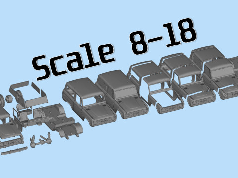 SUV 1975 Voiture classique Vintage Offroader Wagon STL Modèles 3D en vedette