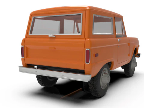 SUV 1975 Classic car Vintage Offroader Wagon STL 3D Print Model