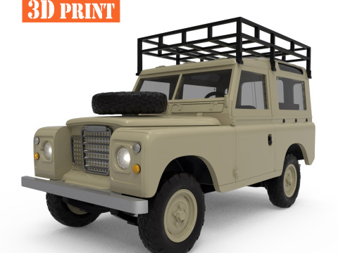 Classico carro utilitario britannico del 1972 con passo corto da 88 pollici Modello di stampa 3D