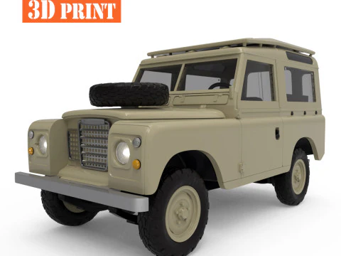 88 inch Short Wheelbase 1972 Classic British Utility Wagon 3D Print Model