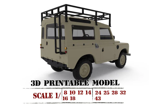 88 inch Short Wheelbase 1972 Classic British Utility Wagon 3D Print Model