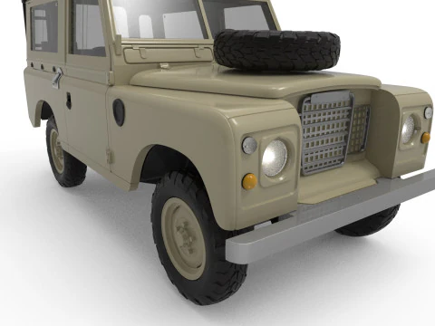 88 inch Short Wheelbase 1972 Classic British Utility Wagon 3D Print Model