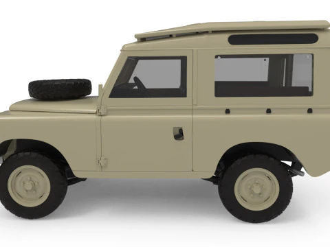 88 inch Short Wheelbase 1972 Classic British Utility Wagon 3D Print Model