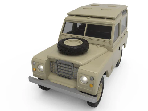 88 inch Short Wheelbase 1972 Classic British Utility Wagon 3D Print Model