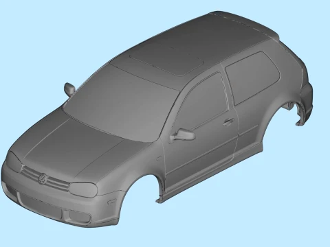 Golf IV R32 2003 Hatchback STL for RC and Diecast 3D Print Model