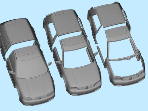 Golf IV R32 2003 Hatchback STL for RC and Diecast 3D Print Model