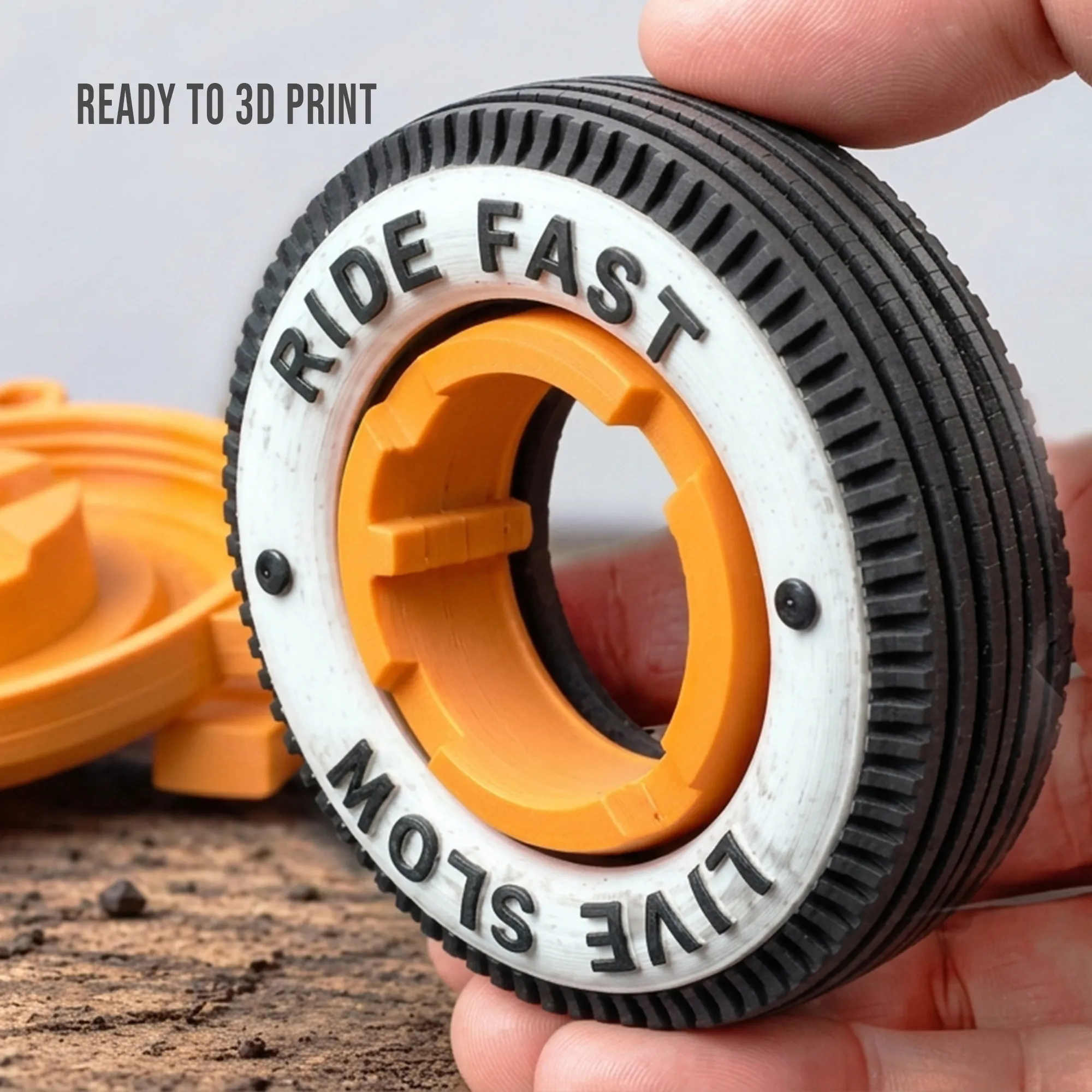 Wheel Mold Set RC HotRod Whitewall Tire 3D Printable STL 3D Print Model .c4d .max .obj .3ds .fbx .stl .blend 