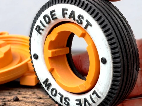 Wheel Mold Set RC HotRod Whitewall Tire 3D Printable STL 3D Принт Модель