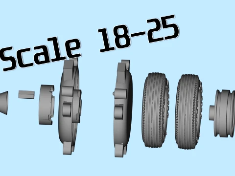 Wheel Mold Set RC HotRod Whitewall Tire 3D Printable STL 3D Print Model