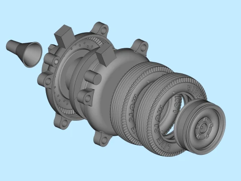 Wheel Mold Set RC HotRod Whitewall Tire 3D Printable STL 3D Print Model