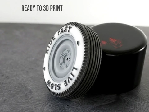 Wheel Mold Set RC HotRod Whitewall Tire 3D Printable STL 3D Print Model