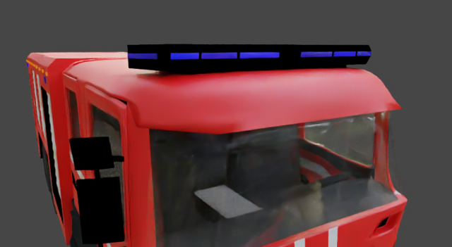 Scania fire truck 3D Model .c4d .max .obj .3ds .fbx .stl .blend 