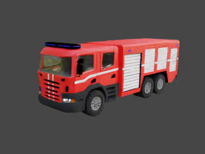 Scania fire truck 3D Model