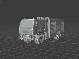 Fire truck MAZ AC-4-60 530927 M-515 3Dモデル