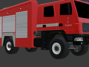 Fire truck MAZ AC-4-60 530927 M-515 3Dモデル