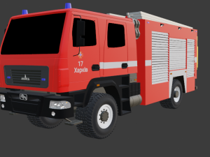 Fire truck MAZ AC-4-60 530927 M-515 3Dモデル