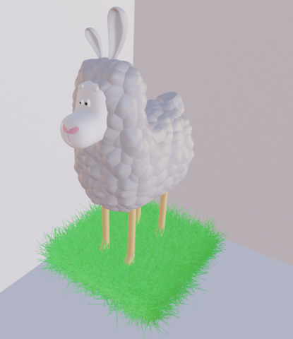 Cartoon lamb 3D 모델 .c4d .max .obj .3ds .fbx .stl .blend 