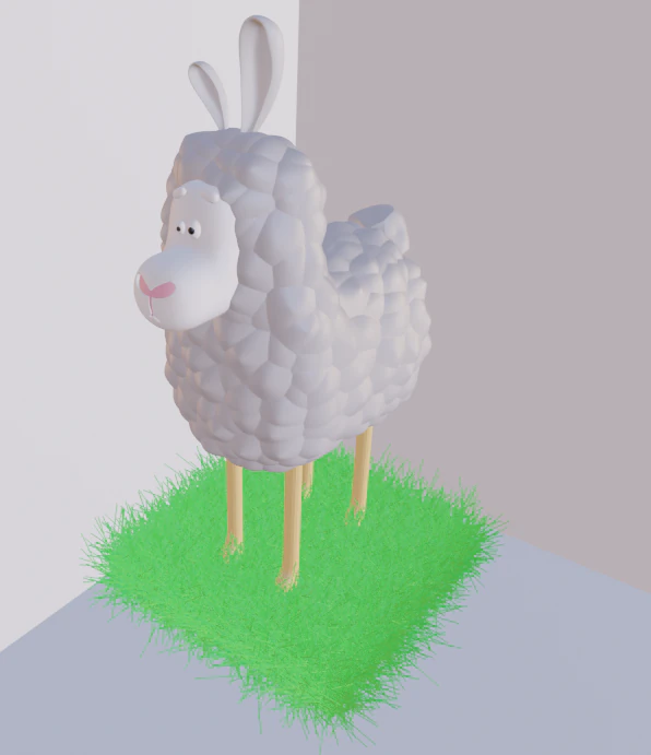 Cartoon lamb 3D Model .c4d .max .obj .3ds .fbx .stl .blend 