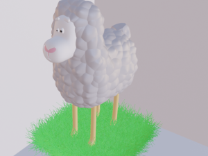 Cartoon lamb 3D Model
