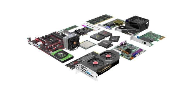Computer Parts Collection 3D मॉडल .c4d .max .obj .3ds .fbx .stl .blend 