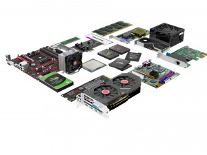 Computer Parts Collection 3D Model