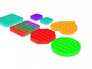 Pop It Fidget Toys Set Model 3D