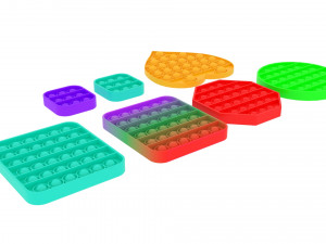 Pop It Fidget Toys Set Model 3D