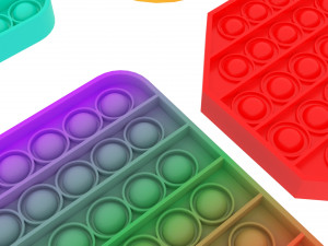 Pop It Fidget Toys Set Model 3D