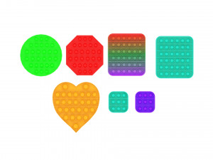 Pop It Fidget Toys Set Model 3D