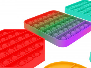 Pop It Fidget Toys Set Model 3D