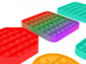 Pop It Fidget Toys Set Model 3D