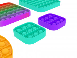 Pop It Fidget Toys Set Model 3D