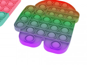 Pop It Fidget Toys Set Modello 3D