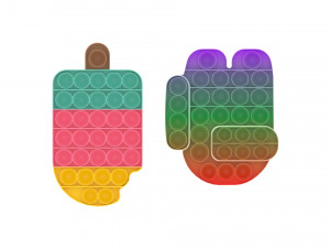 Pop It Fidget Toys Set Modello 3D