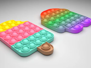 Pop It Fidget Toys Set 3D Model