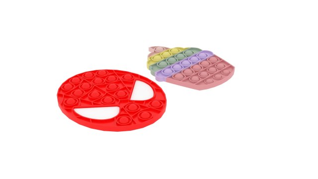 Pop It Fidget Toys Set 3D 모델 .c4d .max .obj .3ds .fbx .stl .blend 