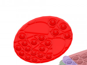 Pop It Fidget Toys Set 3D 모델