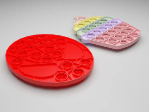 Pop It Fidget Toys Set 3D Model