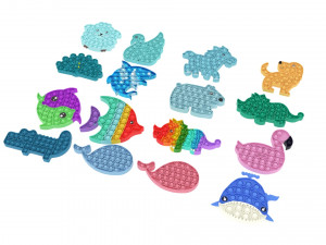 Animal Pop It Fidget Toys Set 3D Model