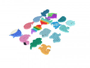 Animal Pop It Fidget Toys Set 3D Model