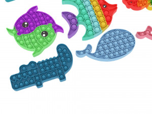 Animal Pop It Fidget Toys Set 3D Model