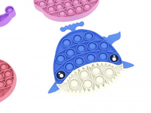 Animal Pop It Fidget Toys Set 3D Model