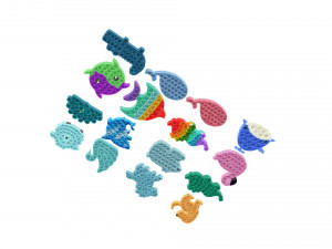 Animal Pop It Fidget Toys Set 3D Model