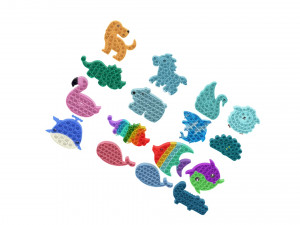 Animal Pop It Fidget Toys Set 3D Model