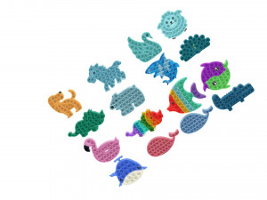 Animal Pop It Fidget Toys Set 3D Model
